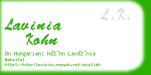 lavinia kohn business card
